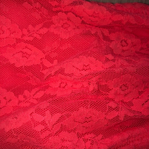 PINK watermelon and peach lace bandeau top - Picture 6 of 6